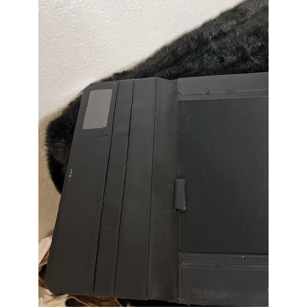 Franklin Covey Black Leather Organizer Binder Folder - Picture 2 of 6